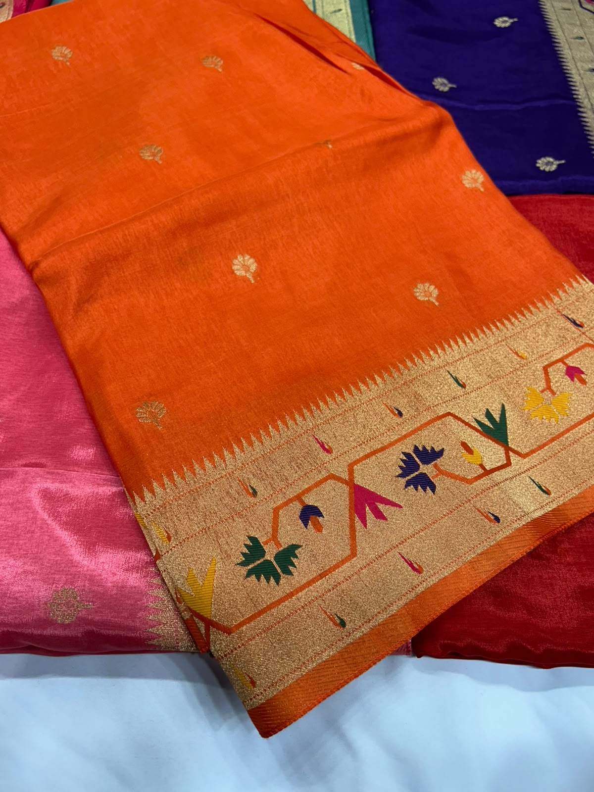 Premium Russian Viscose with Paithani Border