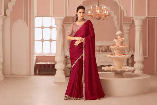 Georgette Saree with Work Blouse