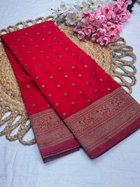 Georgette Self Elephant Border