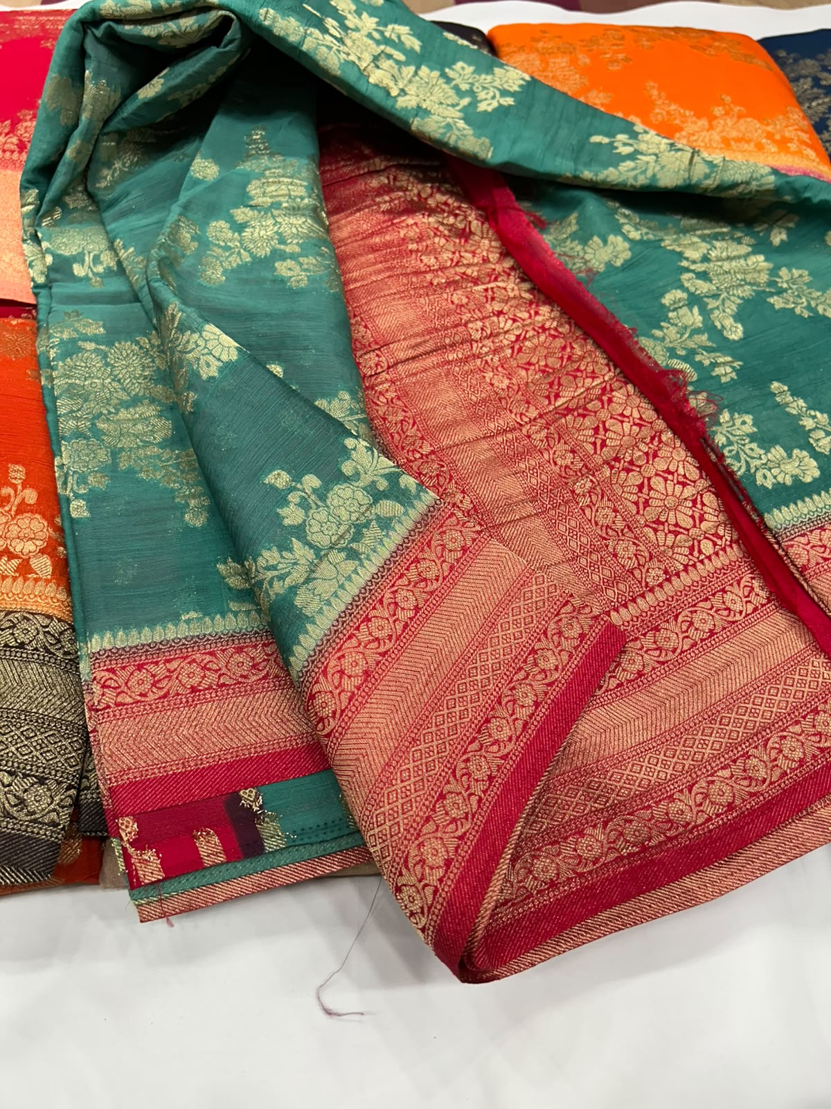 Premium Chinon Jaal with Contrast Border