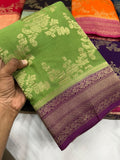 Premium Chinon Jaal with Contrast Border