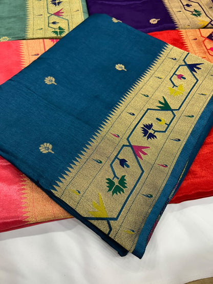 Premium Russian Viscose with Paithani Border