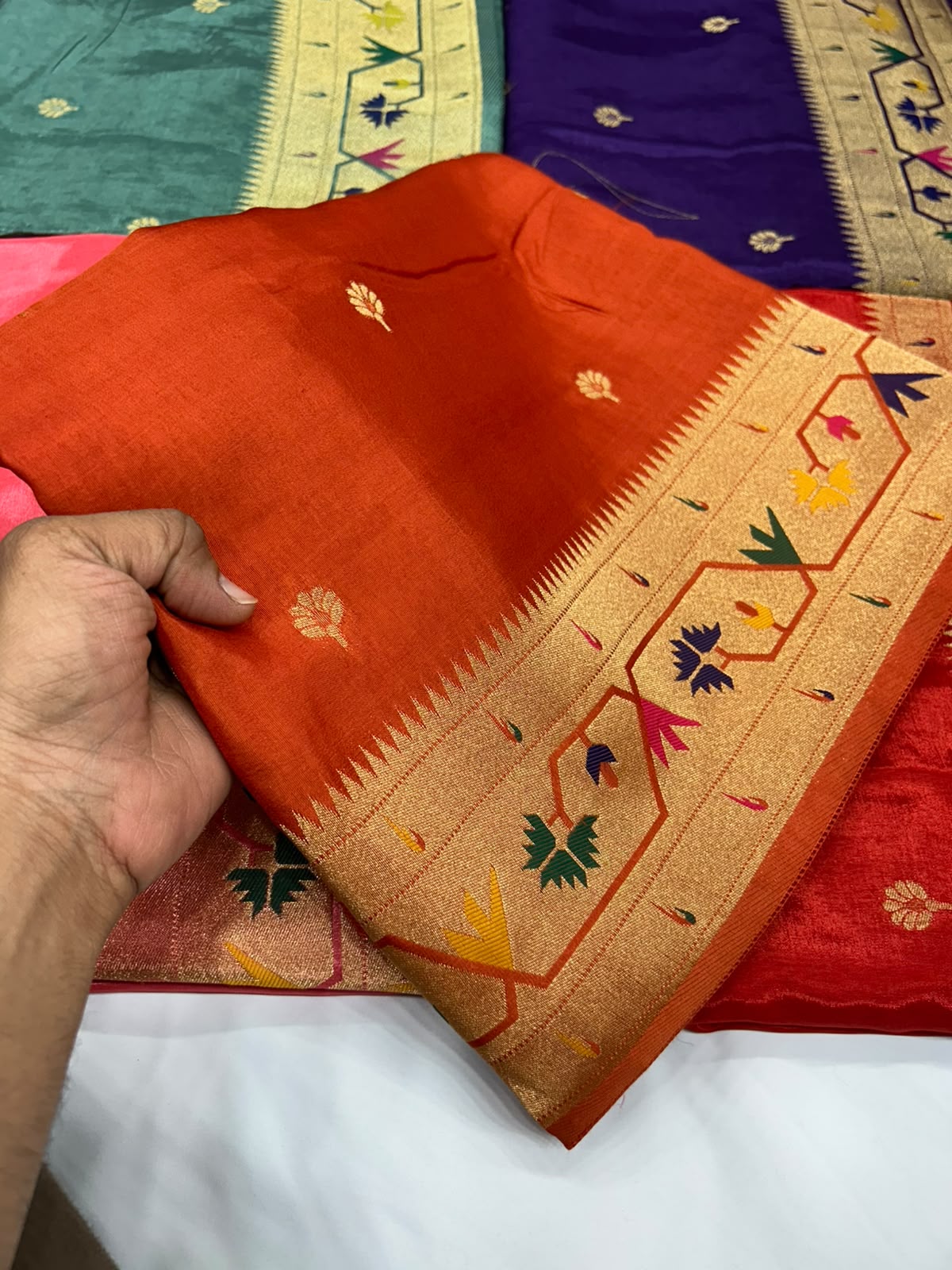Premium Russian Viscose with Paithani Border