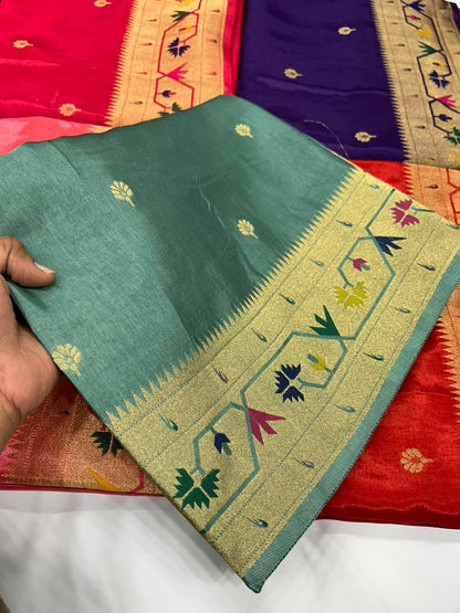Premium Russian Viscose with Paithani Border
