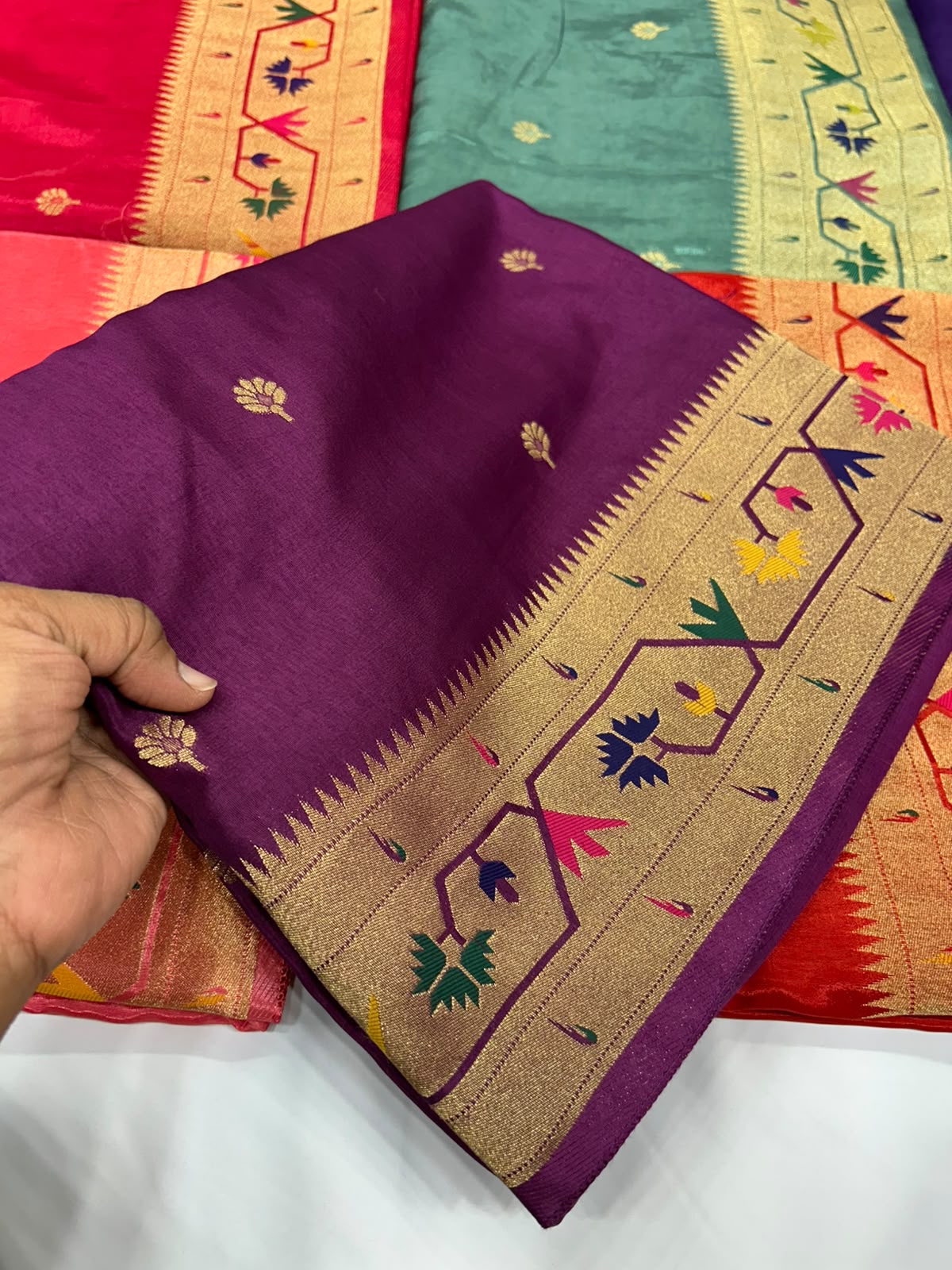 Premium Russian Viscose with Paithani Border