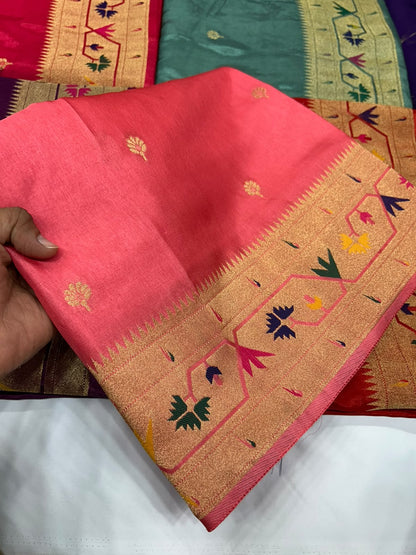 Premium Russian Viscose with Paithani Border