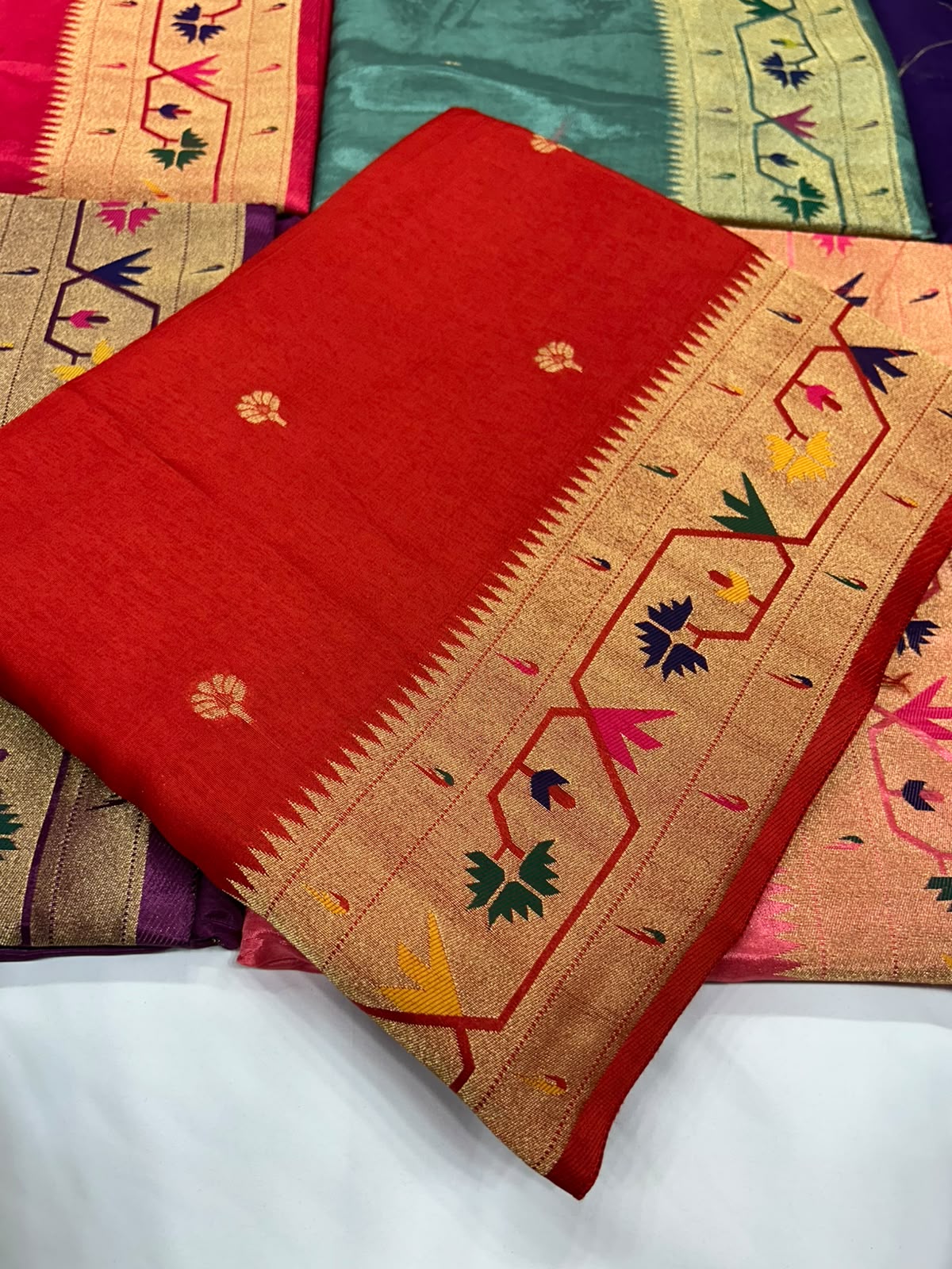 Premium Russian Viscose with Paithani Border