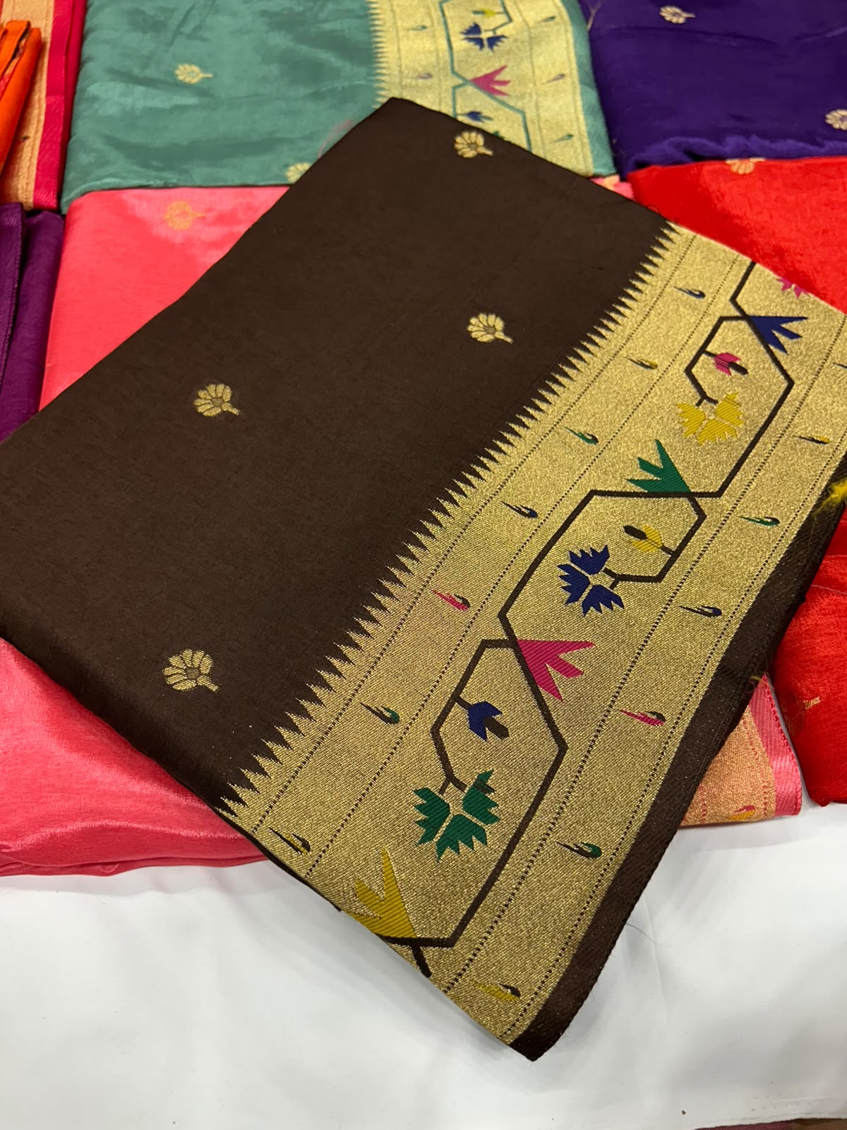 Premium Russian Viscose with Paithani Border
