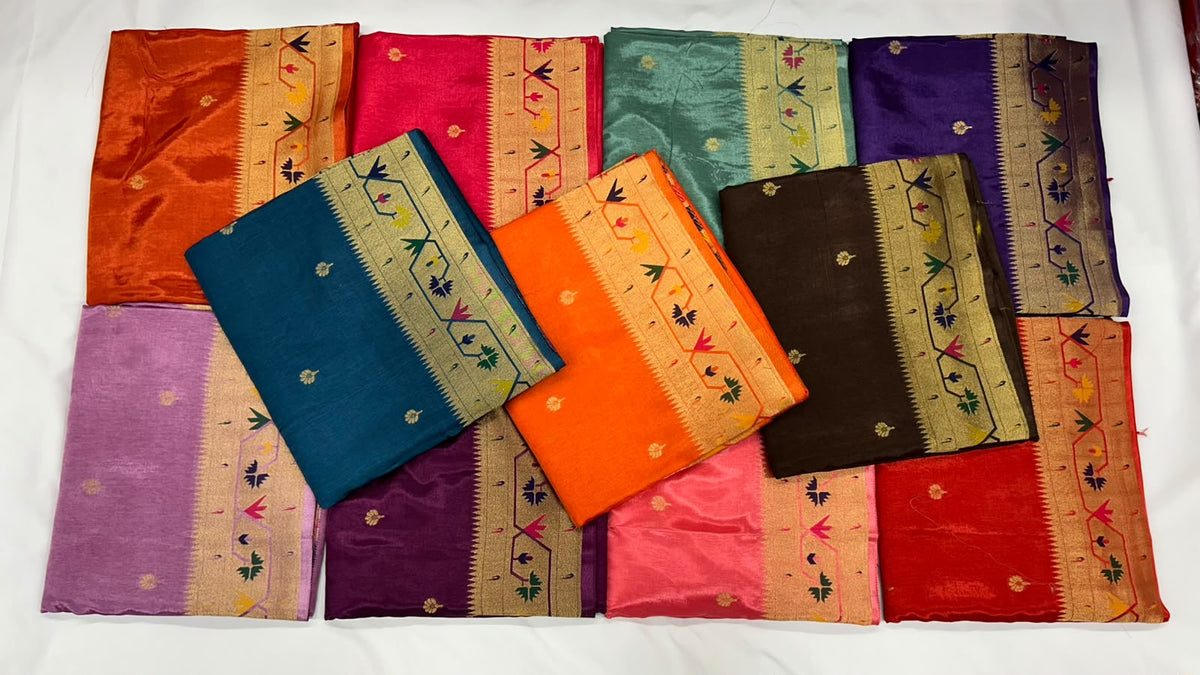 Premium Russian Viscose with Paithani Border