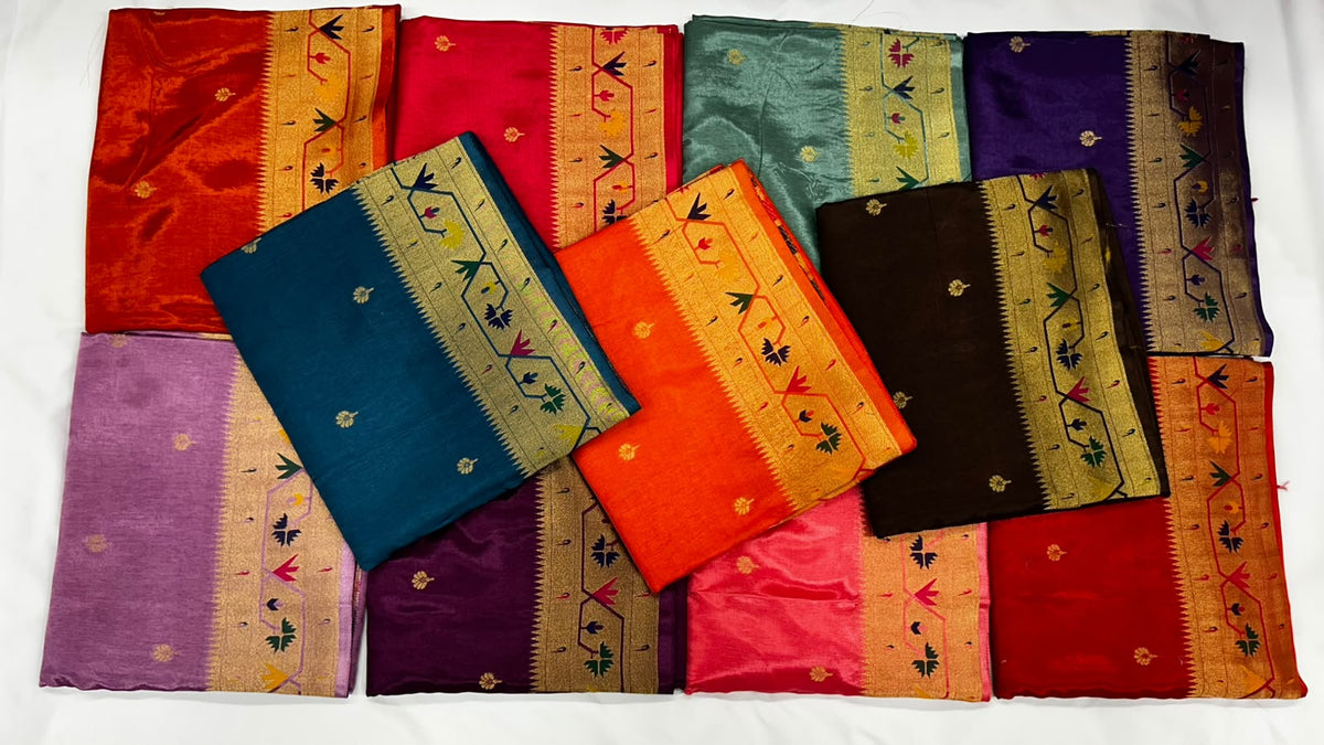 Premium Russian Viscose with Paithani Border
