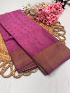 Georgette Self Elephant Border