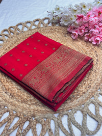 Georgette Self Elephant Border