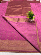 Georgette Self Elephant Border