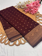 Georgette Self Elephant Border