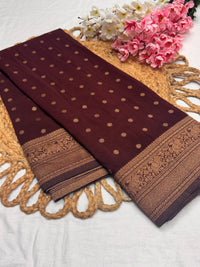 Georgette Self Elephant Border