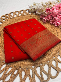 Georgette Self Elephant Border