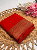 Georgette Self Elephant Border