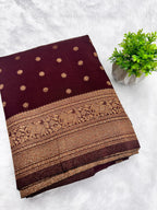 Georgette Self Elephant Border