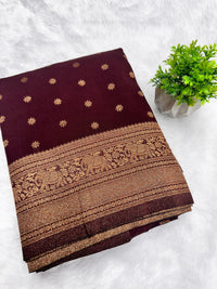 Georgette Self Elephant Border