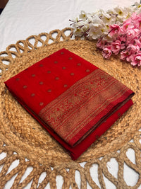 Georgette Self Elephant Border