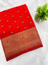 Georgette Self Elephant Border