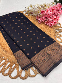 Georgette Self Elephant Border