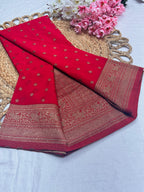 Georgette Self Elephant Border