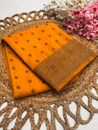 Georgette Self Elephant Border