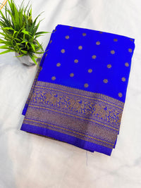 Georgette Self Elephant Border