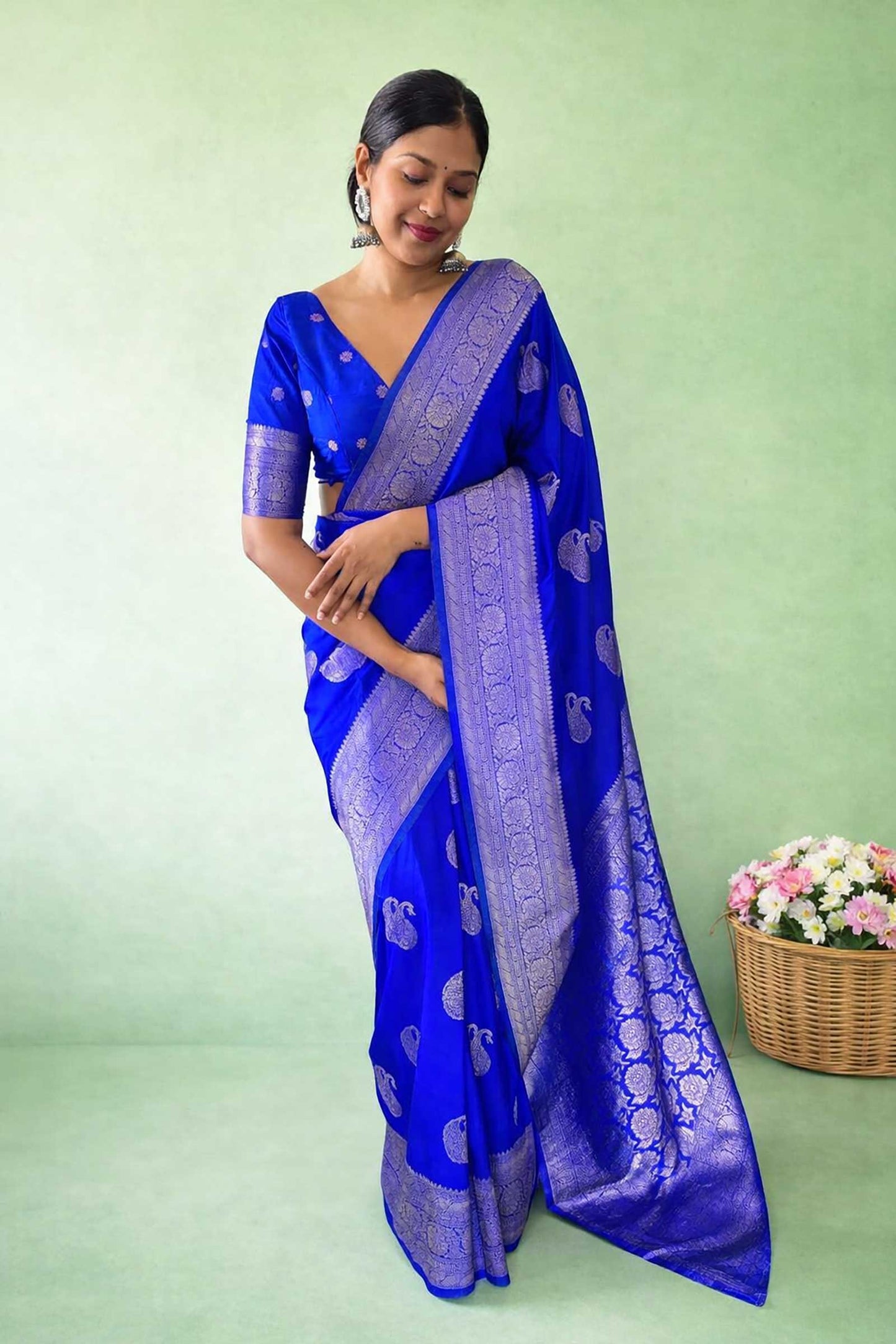 Premium Fancy Georgette Saree with self color