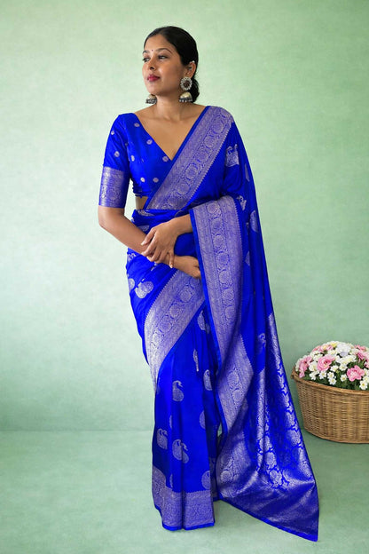 Premium Fancy Georgette Saree with self color