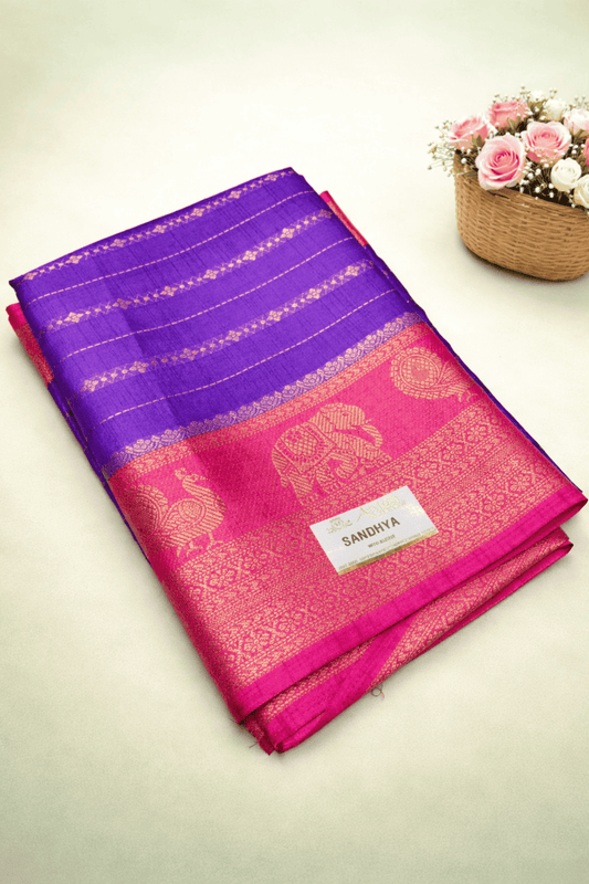 Sandhya Fancy Saree Stripes