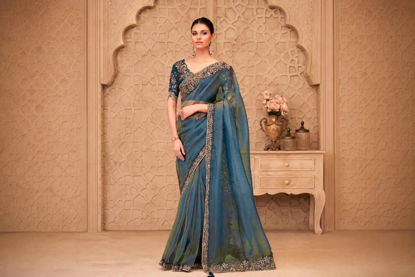Fancy Georgette Silk Saree