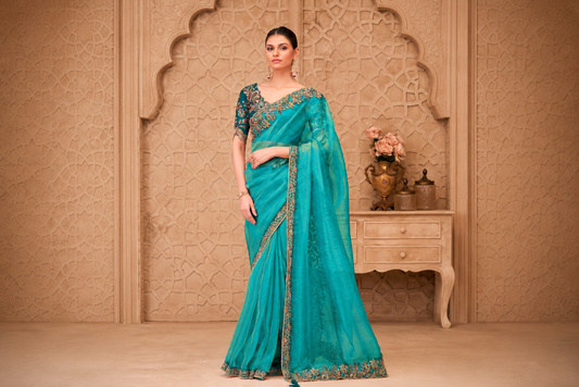 Fancy Georgette Silk Saree