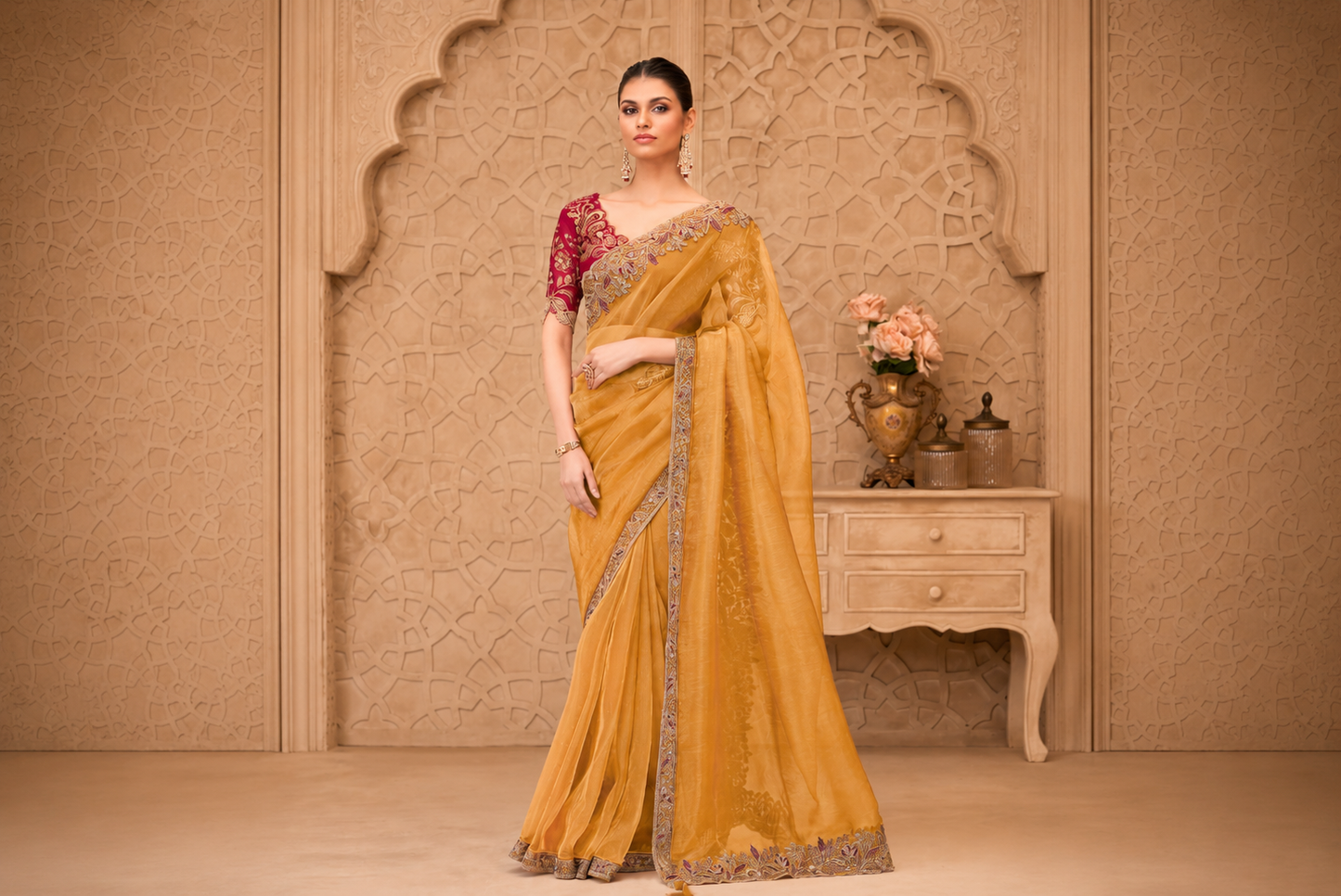 Fancy Georgette Silk Saree