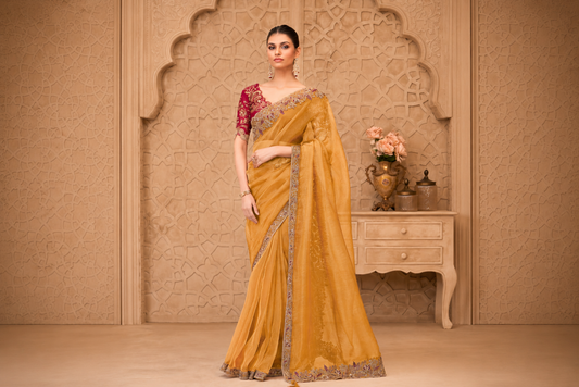 Fancy Georgette Silk Saree