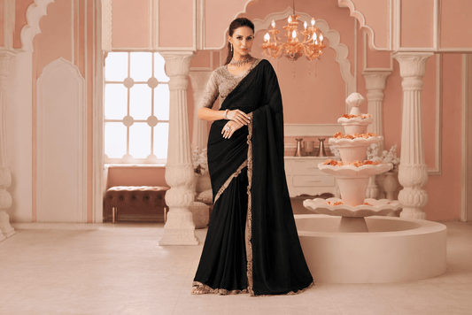 Georgette Saree with Work Blouse