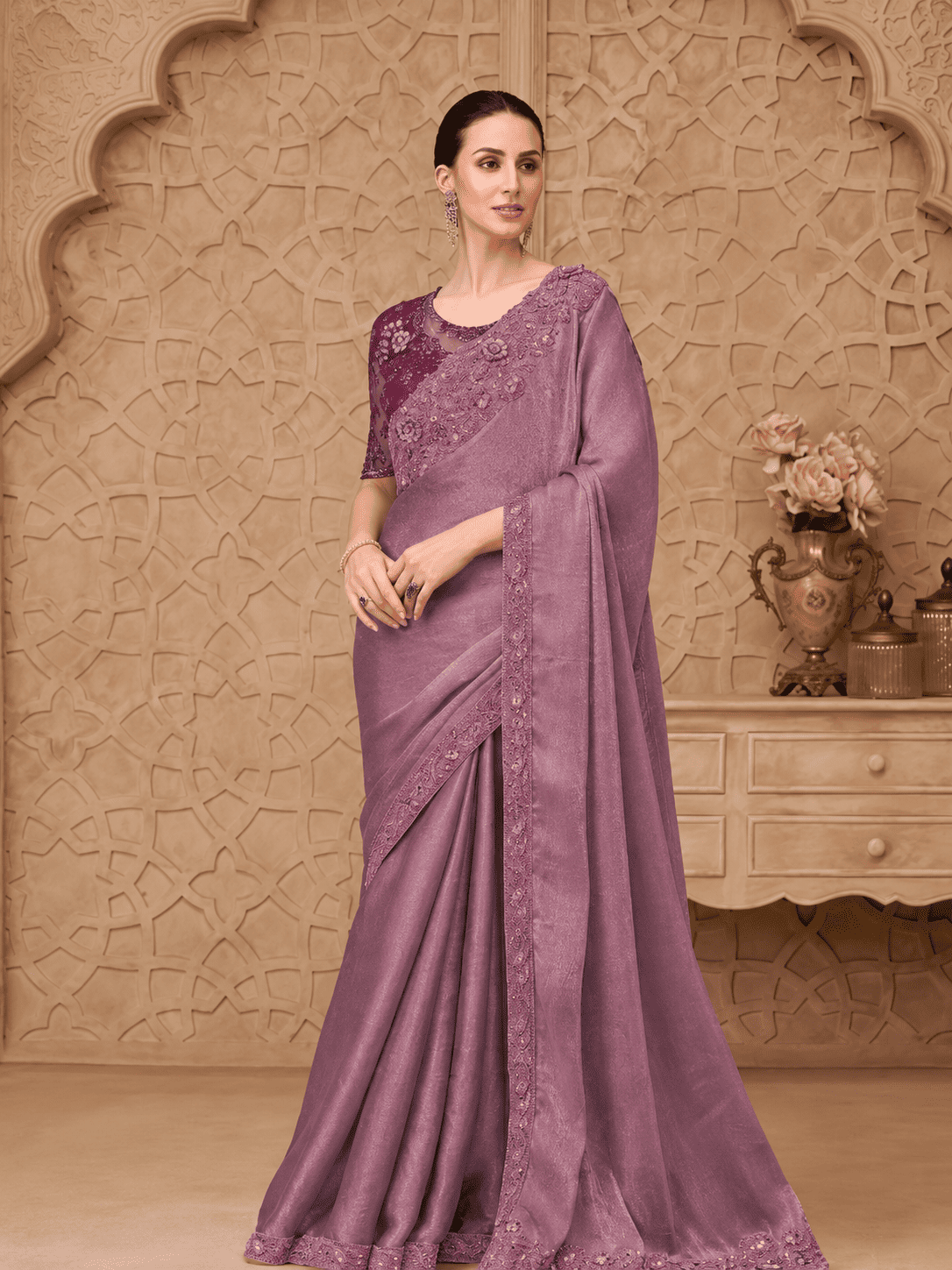 Designer Party Wear Sarees - Silver Screen