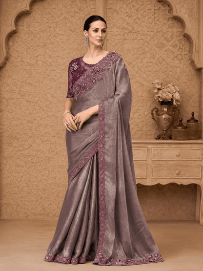 Designer Party Wear Sarees - Silver Screen
