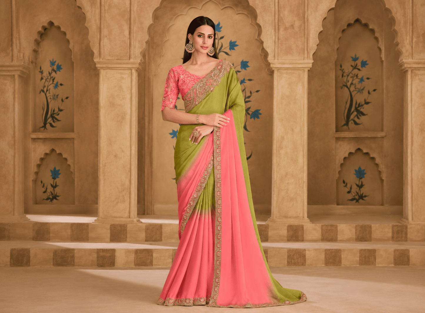 Fancy Sarees With Designer Blouse