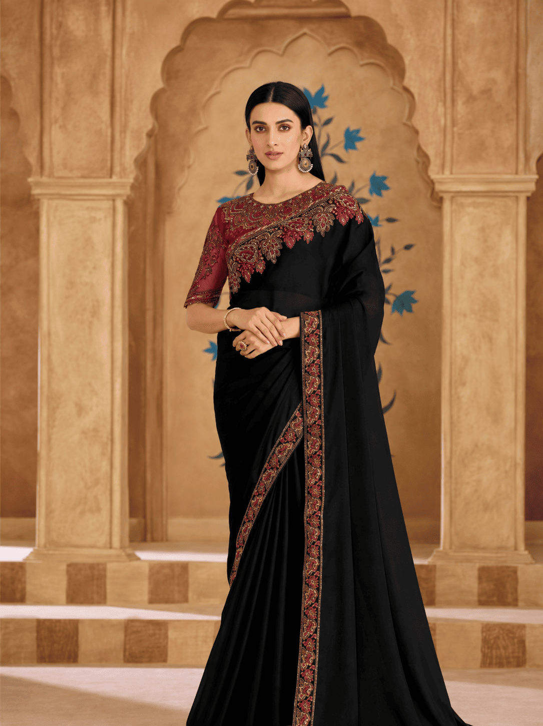 Fancy Sarees With Designer Blouse