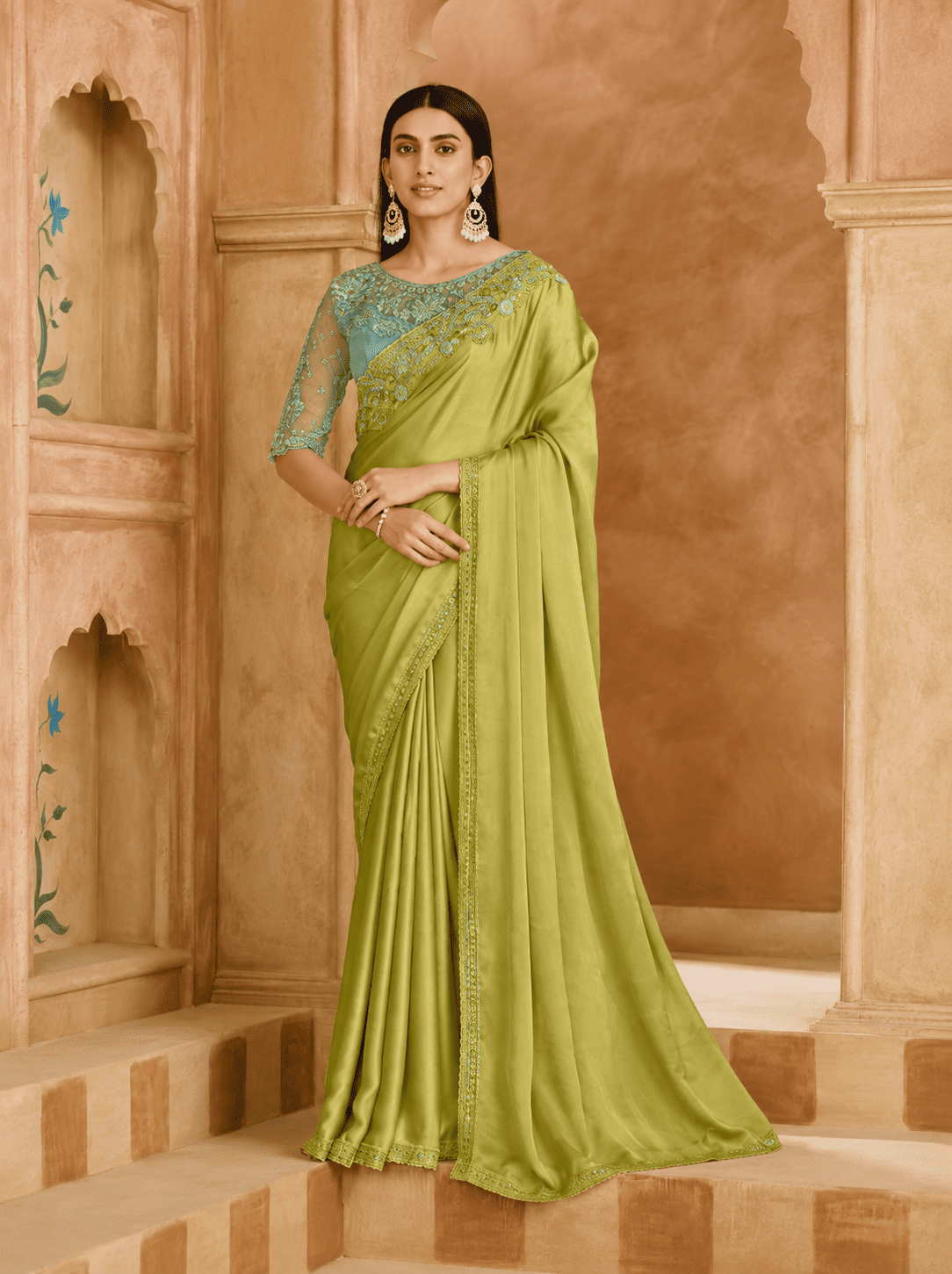 Fancy Sarees With Designer Blouse