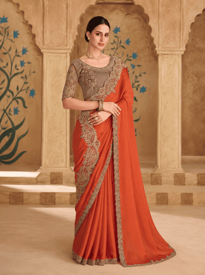 Fancy Sarees With Designer Blouse