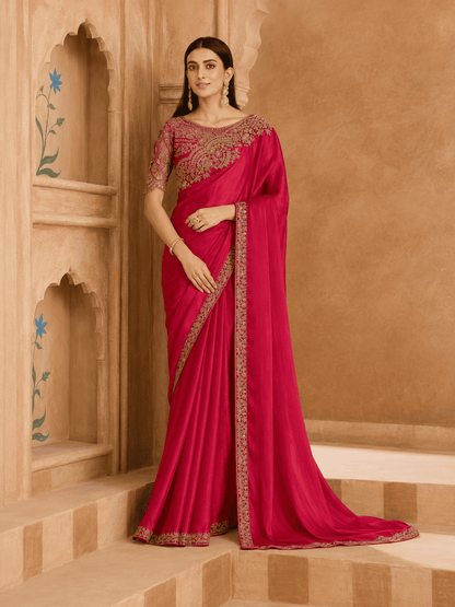 Fancy Sarees With Designer Blouse