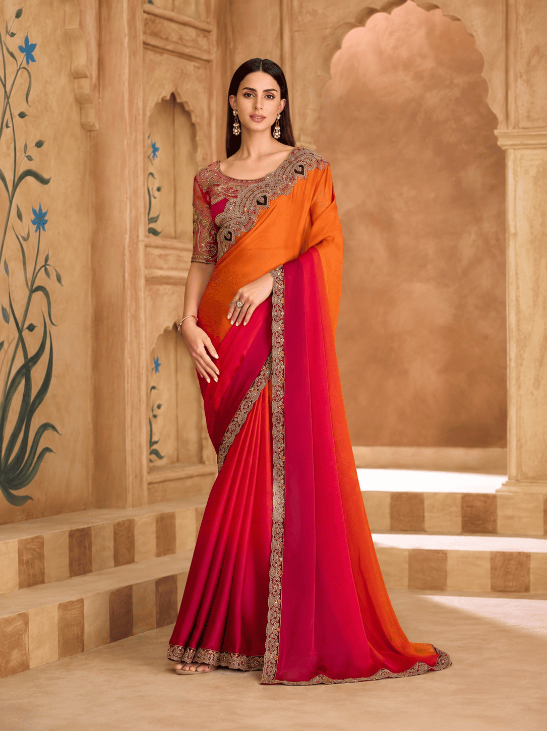 Fancy Sarees With Designer Blouse