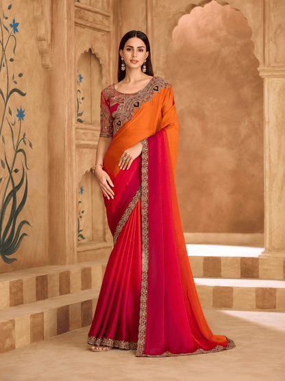 Fancy Sarees With Designer Blouse