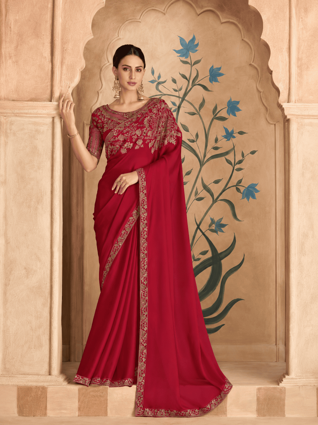 Fancy Sarees With Designer Blouse
