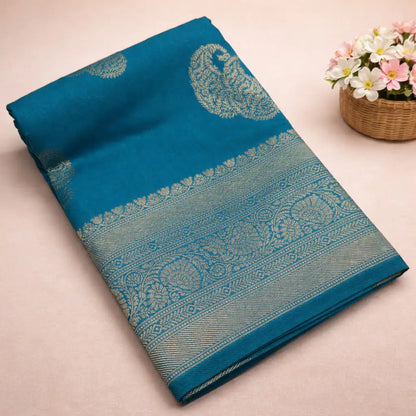 Premium Fancy Georgette Saree with self color
