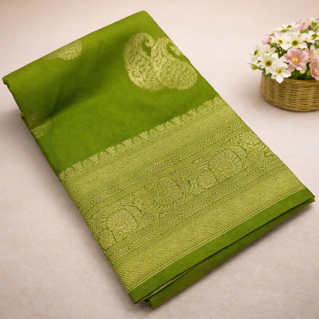 Premium Fancy Georgette Saree with self color