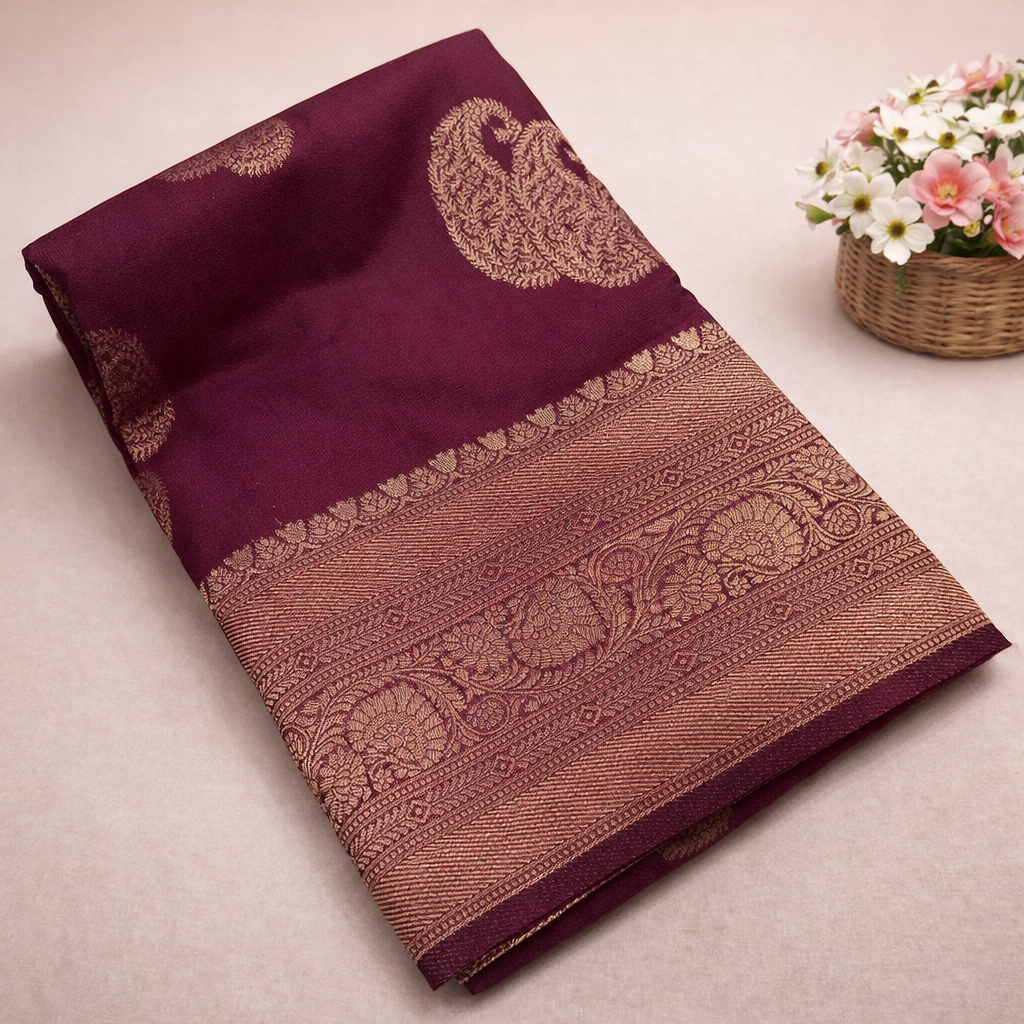 Premium Fancy Georgette Saree with self color